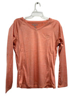 Beverly Hills Polo Club orange long-sleeve V-neck top on hanger, front