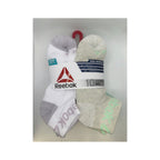 Reebok Women's Pro-Series Ankle Socks, 10-Pack, Extended Shoe Size 9–12, White/Mint Assorted — white-background hero