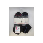U.S. Polo Assn. Women's Low Cut Cushion Comfort Socks, 6-Pair, Black/Blue/Purple/Gray Assorted — white-background hero