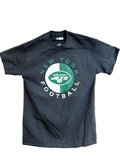 New York Jets men's black short-sleeve T-shirt with circular New York Football Jets logo graphic, NFL Team Apparel tag