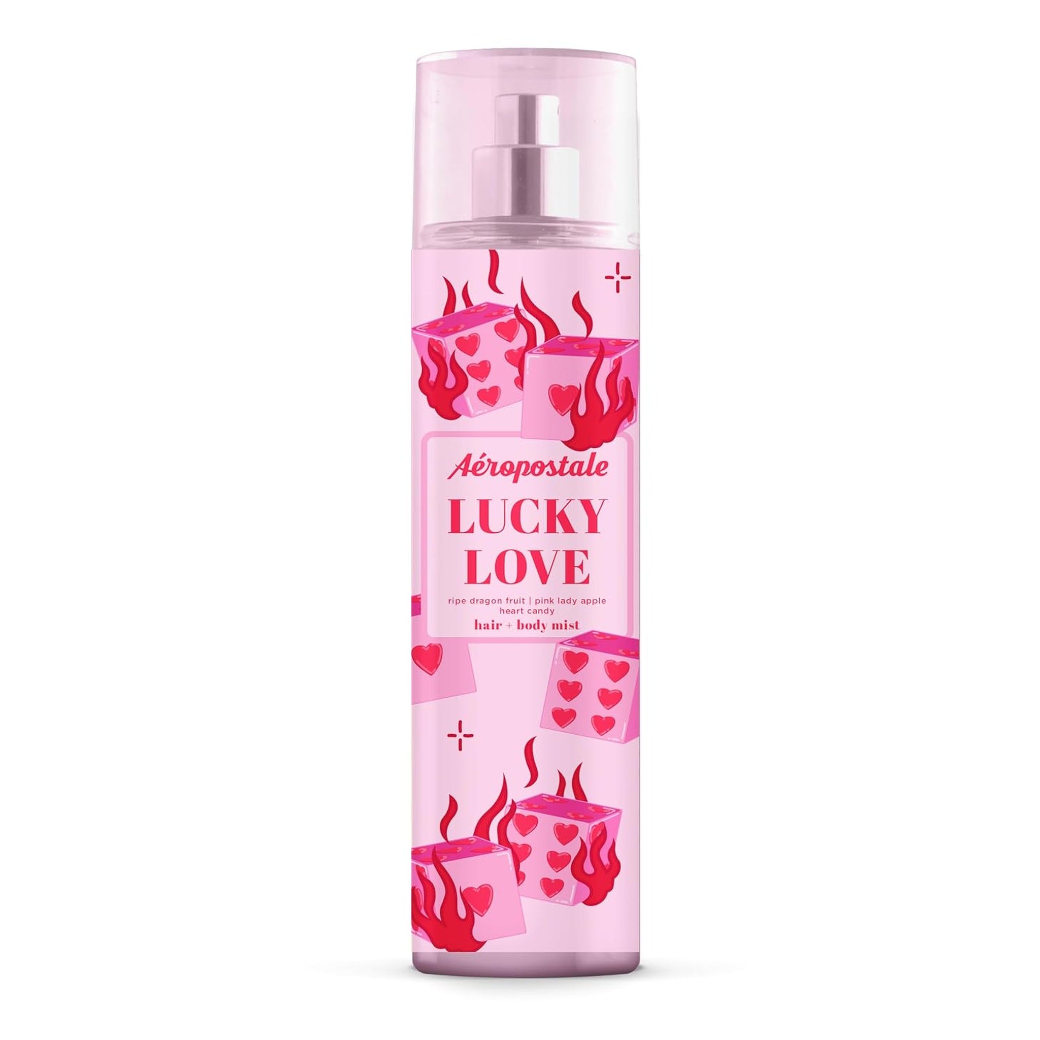 Aeropostale Lucky Love Body Mist, 8 fl. oz. — closer front detail on white background