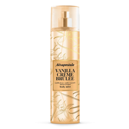 Aeropostale Vanilla Crème Brûlée body mist 8 fl oz spray bottle, front view on white background