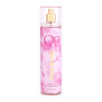 Ocean Pacific Pink Bliss body mist bottle, close-up of front label